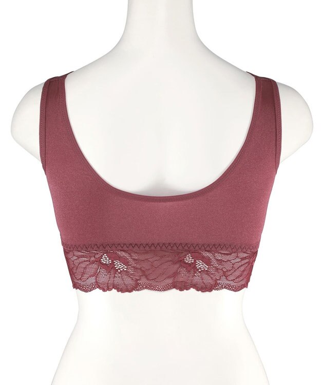 San-ai Resort（三愛水着楽園） 毎日らくちん 楽しくバストケアもちもちナイトブラ【ナイト＆ディブラ】フロントホック無し 【northerly】 バーガンディ