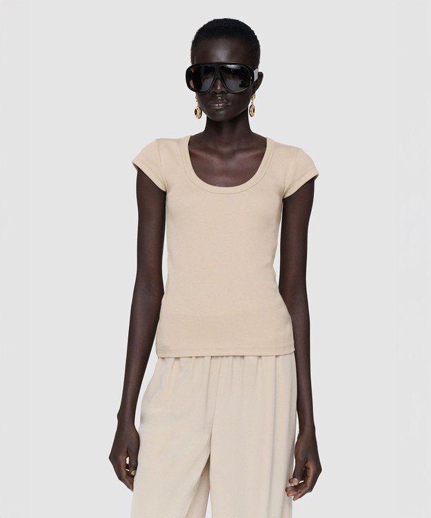 JOSEPH コットンリブ　トップ Powder