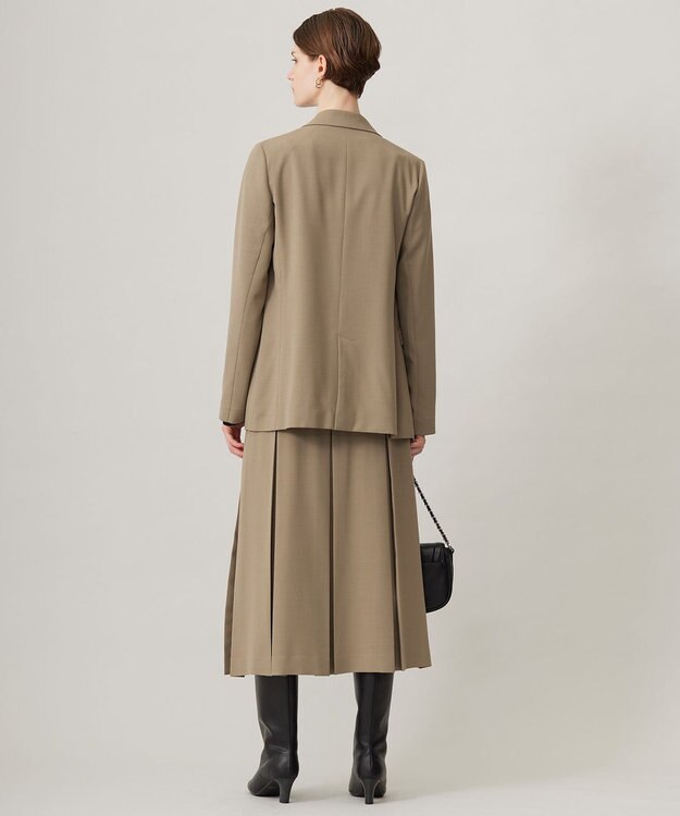 ICB 【洗える】ウール2WAYストレッチ スカート フォーン系