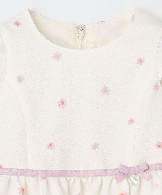 ANY KIDS フラワープリントワンピース エクリュ