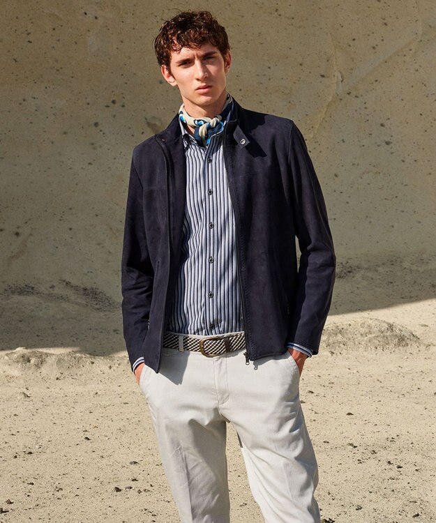 JOSEPH ABBOUD 【キングサイズ・ウエストも伸びる！】オーガニックストレッチ パンツ ライトグレー系8