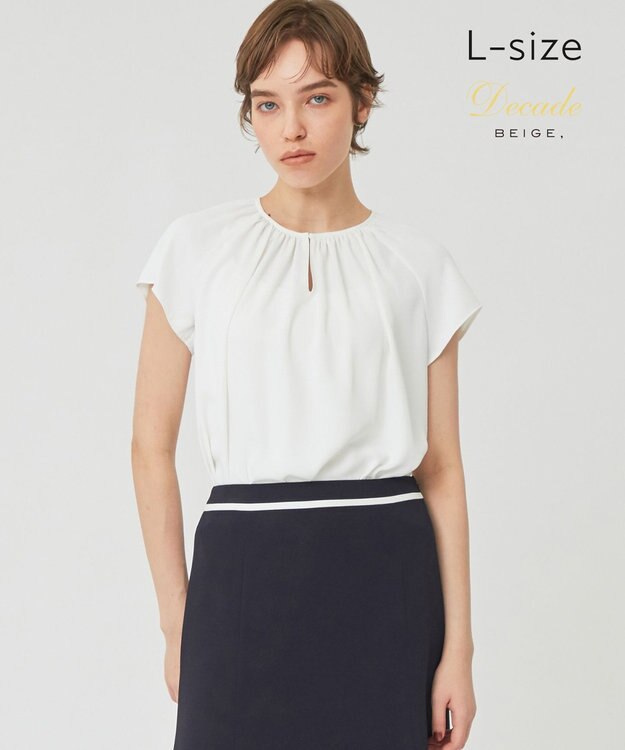 BEIGE， 【L-size】ALINE / ブラウス White