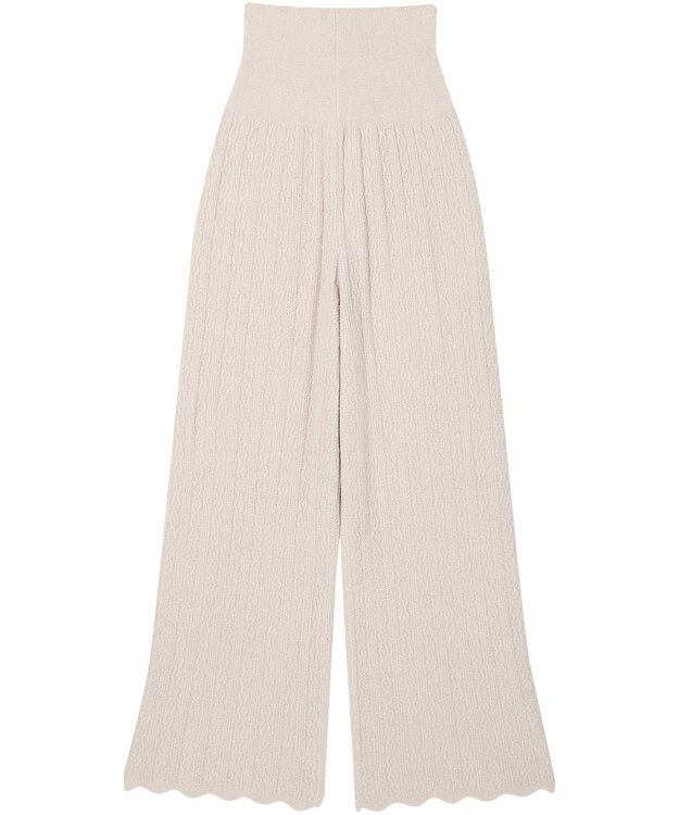 une nana cool とろみ素材がここちよいハラマキ付きロングボトム　ｍｏｉ　ｒｏｏｍ（モアルーム） ベージュ