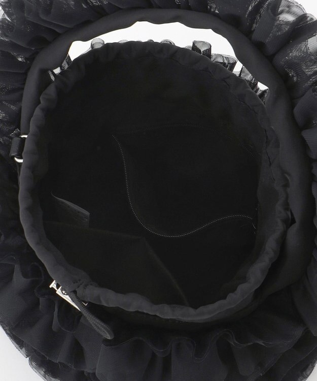 LA BAGAGERIE 【MONICA】チュールフリル2WAYバッグ ブラック