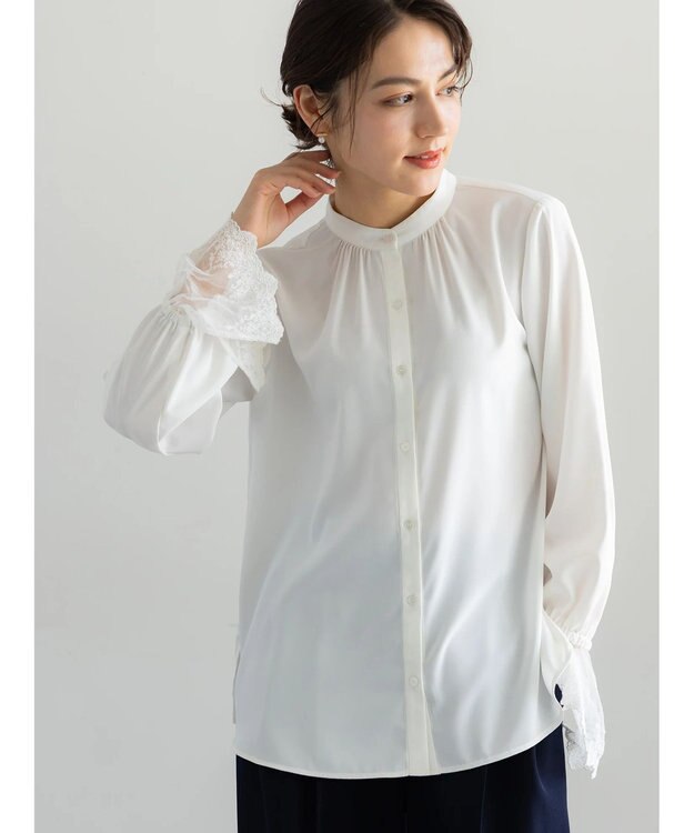 Te chichi 【セレモニーアイテム】レースカフスブラウス オフホワイト