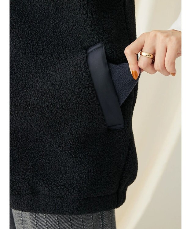 CRAFT STANDARD BOUTIQUE キルティングボア切替ベスト Dark Navy