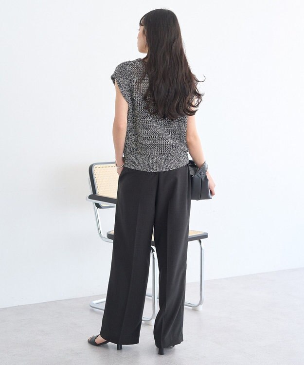 earth music&ecology 【セットアップ対応】リネンライクリラックスパンツ Black