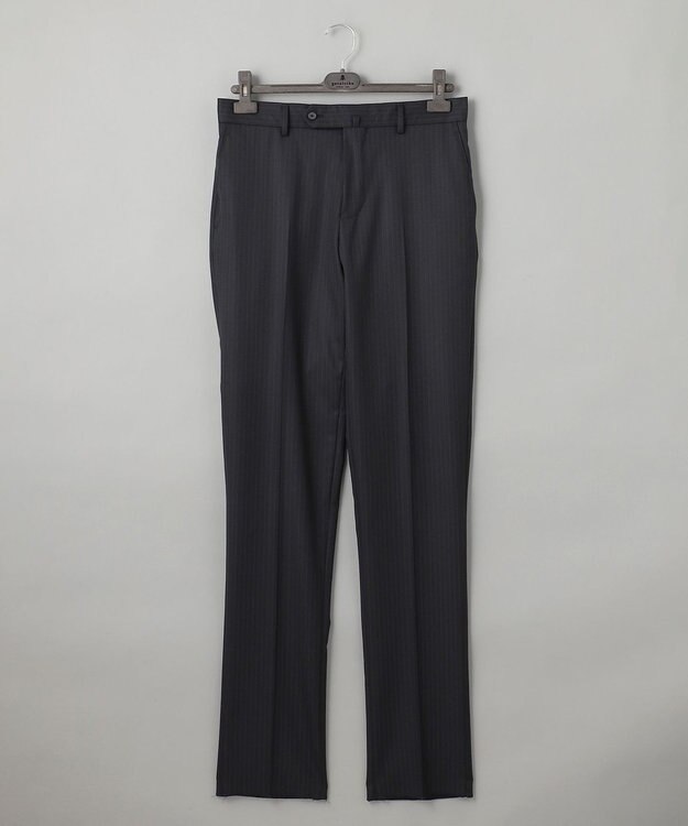 GOTAIRIKU 横に伸びる【TasmaniaWool/タマニアウール】ストレッチ スーツ（ブラックストライプ） ブラック系1