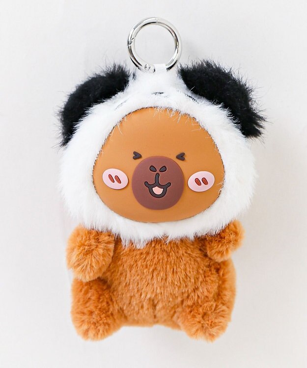 WEGO ぷっくりカピバラぬいぐるみキーホルダー ホワイト