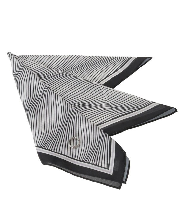 AMERICAN HOLIC 【リングSET】波ストライプ柄スカーフ Black