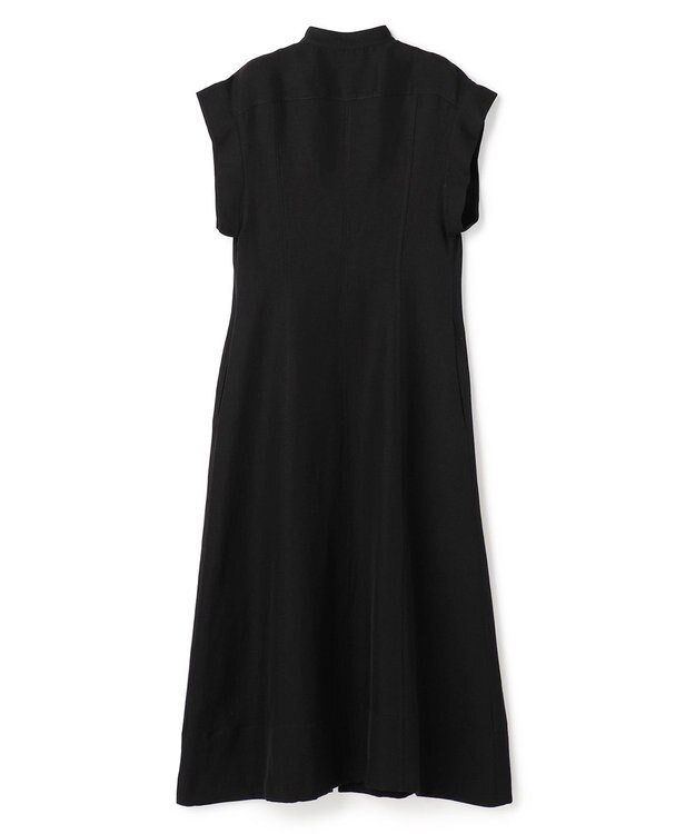 BEIGE， BERNARD / リネン混 フロントジップ スタンドカラードレス Black