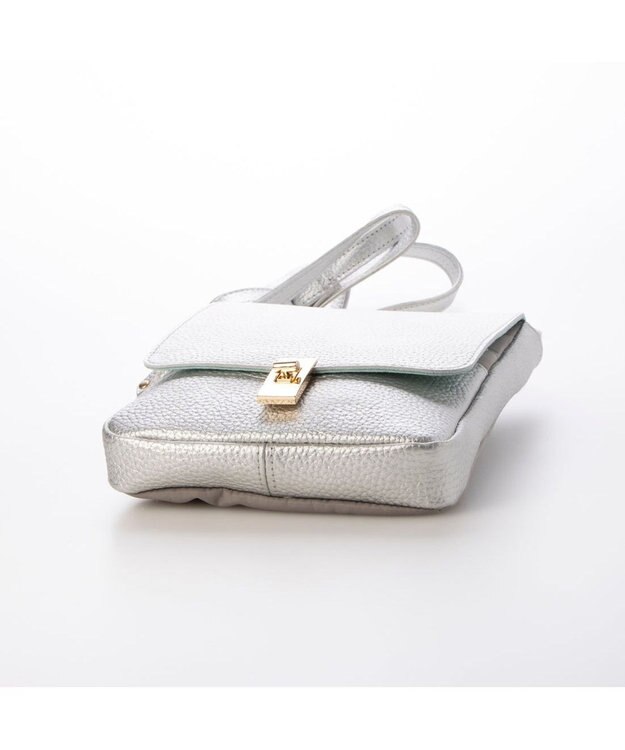 UNBILLION ペルケ perche / 7ポケットレザーポシェット シルバー