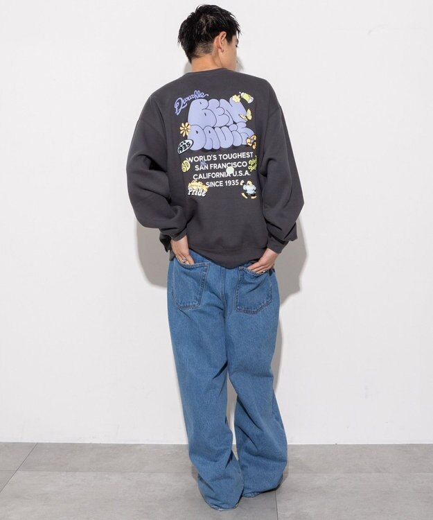 WEGO 【ユニセックス着用ITEM/MLサイズ展開/裏起毛】別注BENDAVISプランプロゴプルオーバー スミクロ