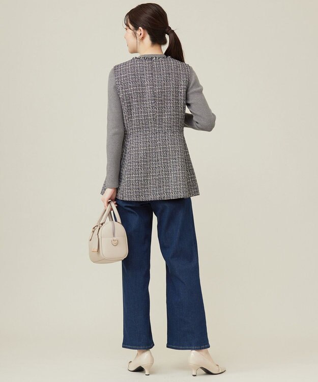 ANY SIS 【洗える】セミワイド デニムパンツ インディゴ