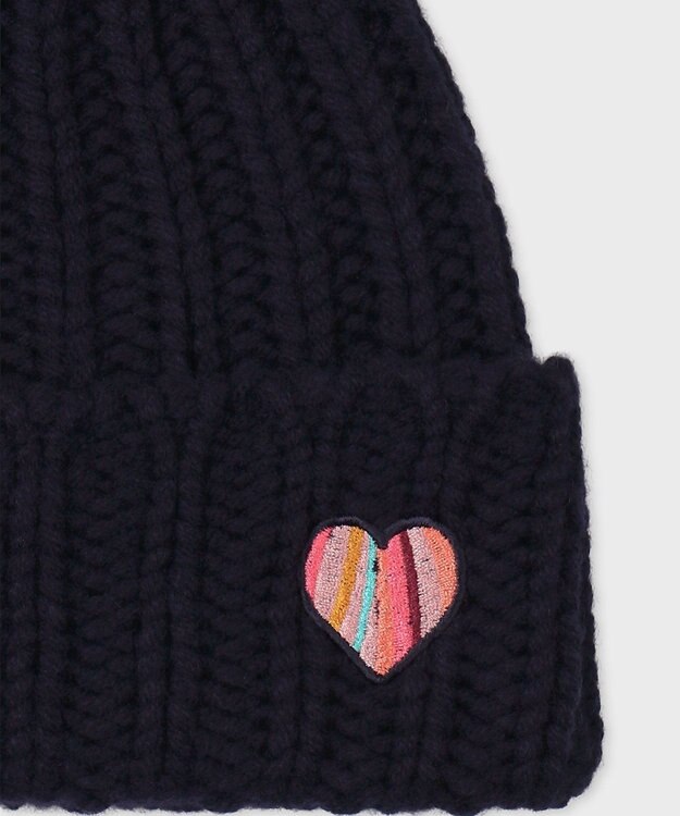 Paul Smith スワールハート ニットキャップ ブラック