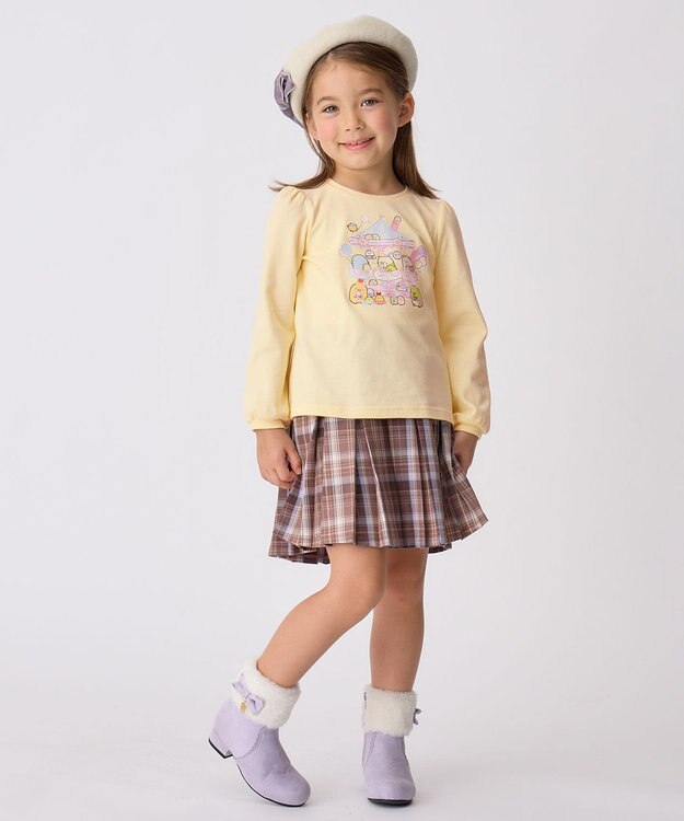 ANY KIDS 【すみっコぐらし】アートプリント Tシャツ ペールイエロー