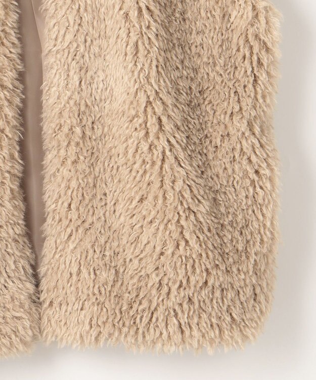 Feroux プードルファー ベスト ベージュ系