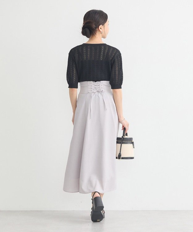 earth music&ecology 透かしニットプルオーバー Black