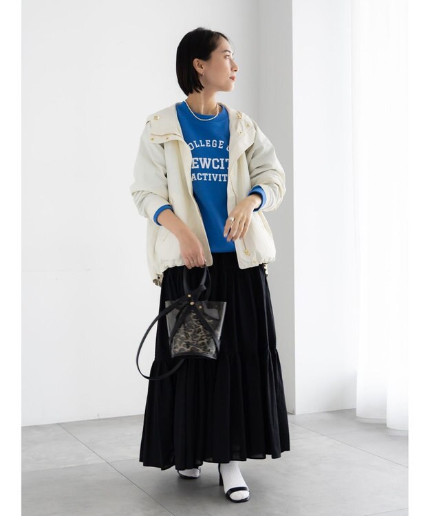 Te chichi コットンボイルティアードスカート《2026 spring catalog item》 ブラック