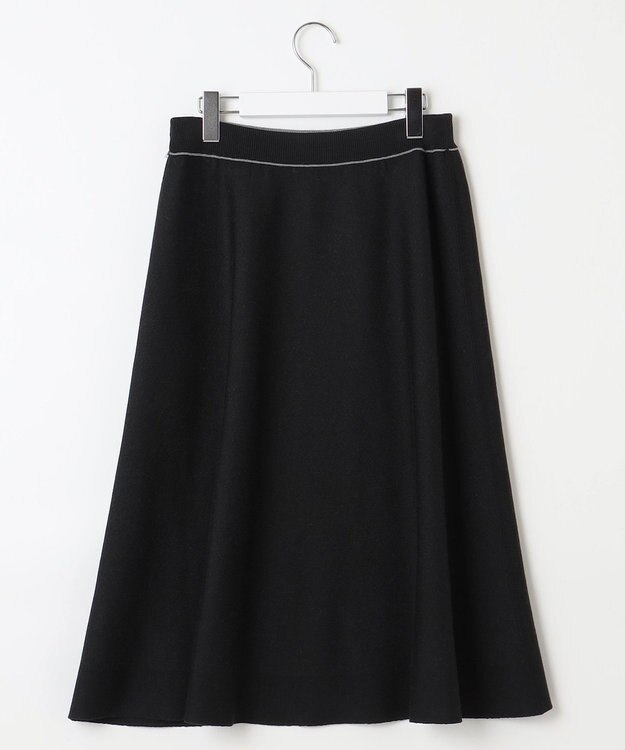 自由区 S 【WEB限定・マルチウェイ・洗える】ヘリンボーン柄リバーシブルニット セットアップ ブラック×グレー柄