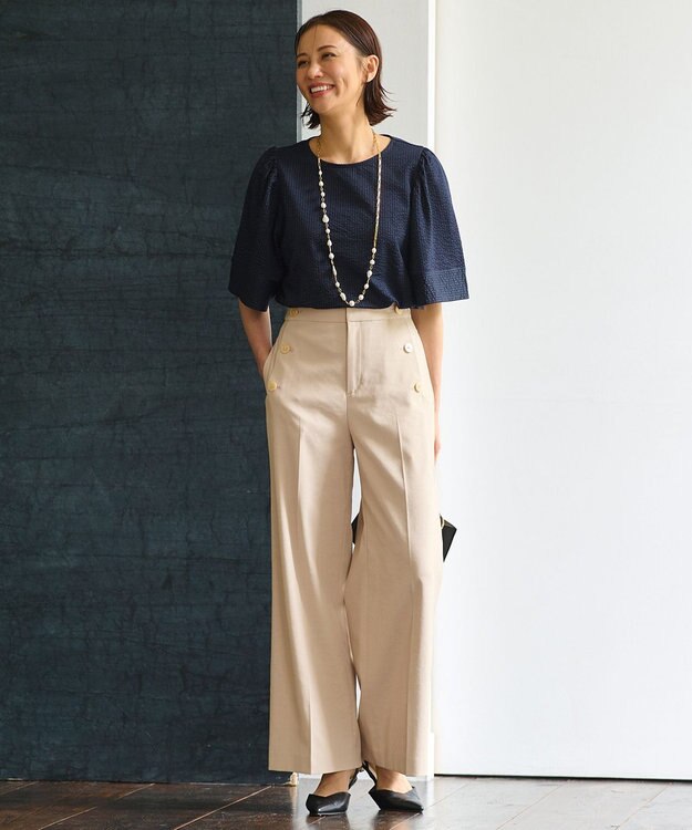 自由区 【VELATTI】Links long チェーン with 淡水パール ネックレス ゴールド系