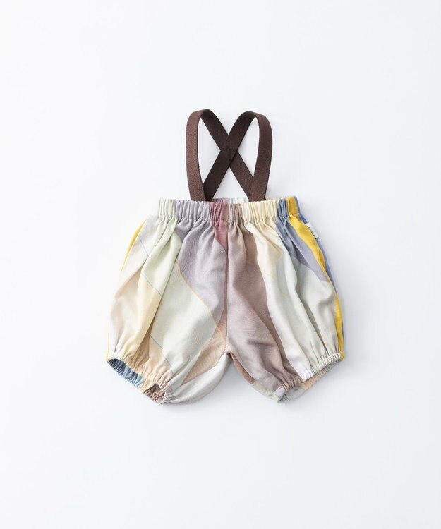 TRICOTE オーロラ柄サスペンダー付カボチャパンツ 72PINK