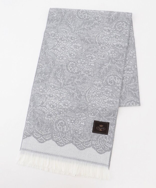 TOCCA JAQUARD LACE STOLE ストール ライトグレー系
