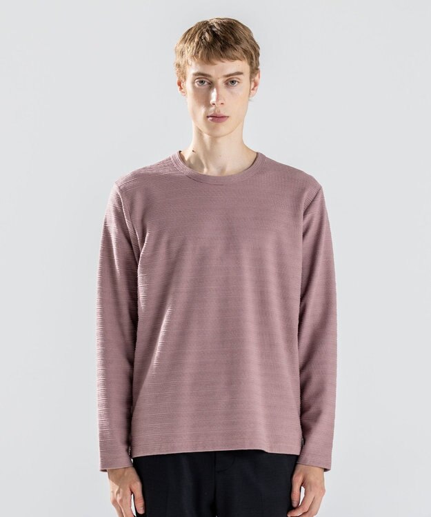 JOSEPH HOMME 【新色追加】メランジリップル　クルーネックカットソー ピンク系