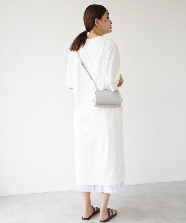 HAAG スマイルコットン SHORT SLEEVE ONEPIECE ワンピース ホワイト