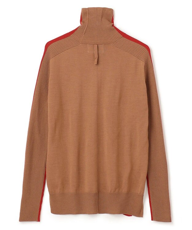 BEIGE， 【CLUEL 10月号掲載・S-size】LA MONNAIE / タートルニット Red×Camel