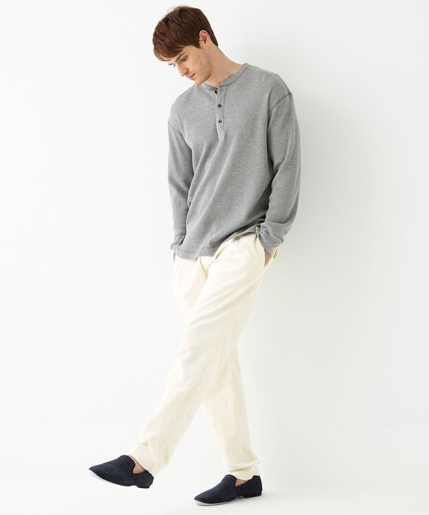 JOSEPH ABBOUD MOUNTAIN 【SPACE／UNISEX】OGコットンワッフル カットソー ライトグレー系