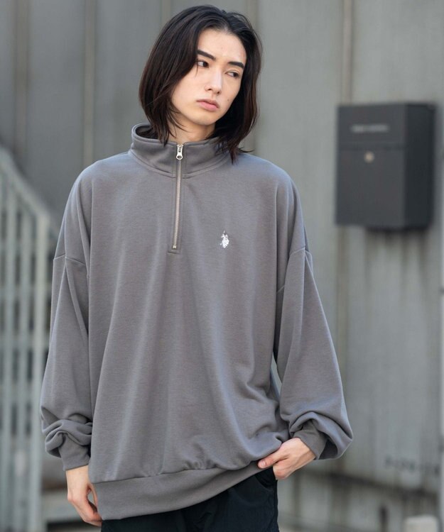 WEGO 【WEB限定/25年秋冬新作/ユニセックス着用ITEM】別注USPOLOハーフZIPPO スミクロ