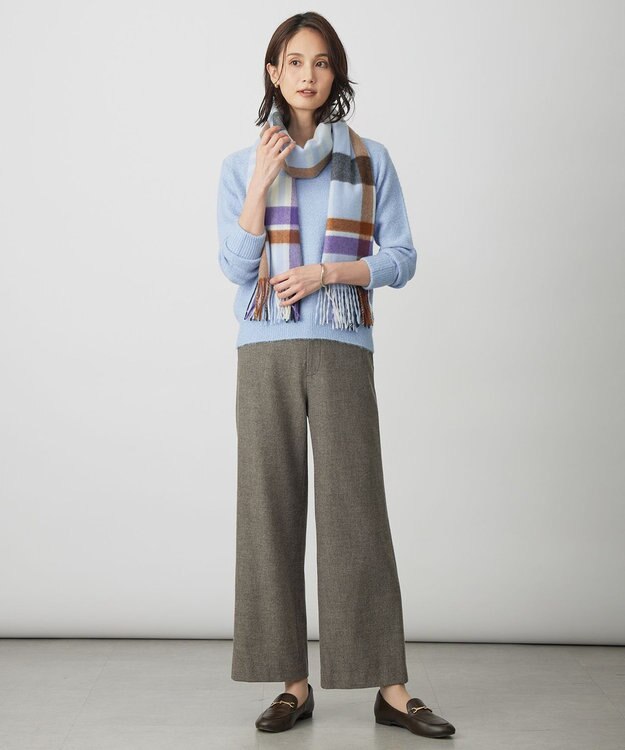 J.PRESS LADIES L SHINE クルーネック ニット サックス系