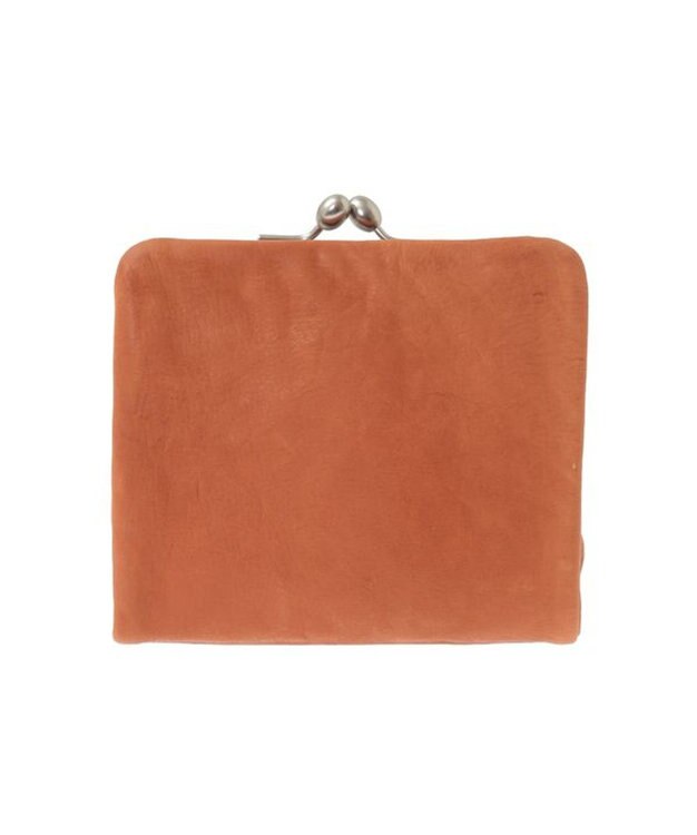 genten アンティーコ×LIBERTY 口金二つ折り財布 オレンジ