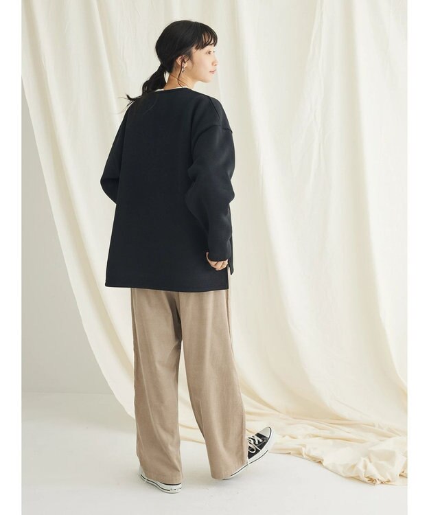 CRAFT STANDARD BOUTIQUE ニットフリースキーネックプルオーバー Black