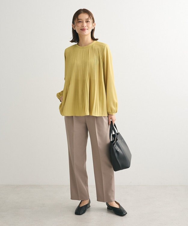 Green Parks 消しプリーツブラウス Yellow