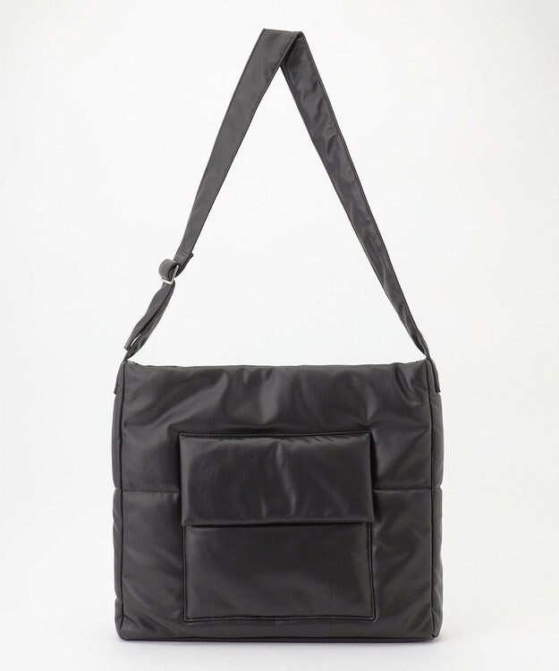 JOSEPH HOMME シンセティックソフトレザー　ワンショルダー バッグＬサイズ ブラック系