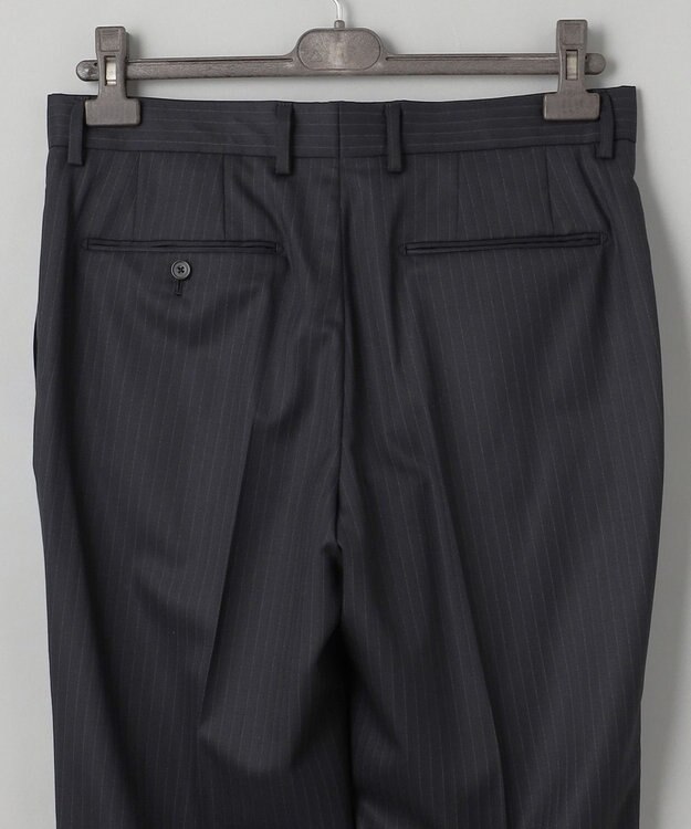 GOTAIRIKU 横に伸びる【TasmaniaWool/タマニアウール】ストレッチ スーツ（ブラックストライプ） ブラック系1