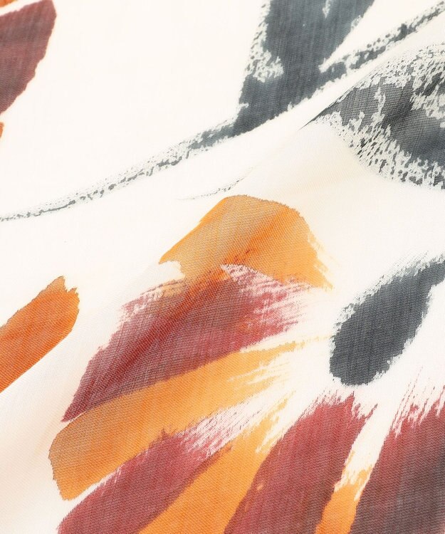 JOSEPH ABBOUD 【CAMERUCCI ARCHIVIO】ランダムフラワーモチーフ ストール ダークブラウン系6