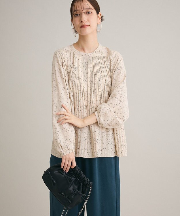 Green Parks 消しプリーツブラウス Yellow