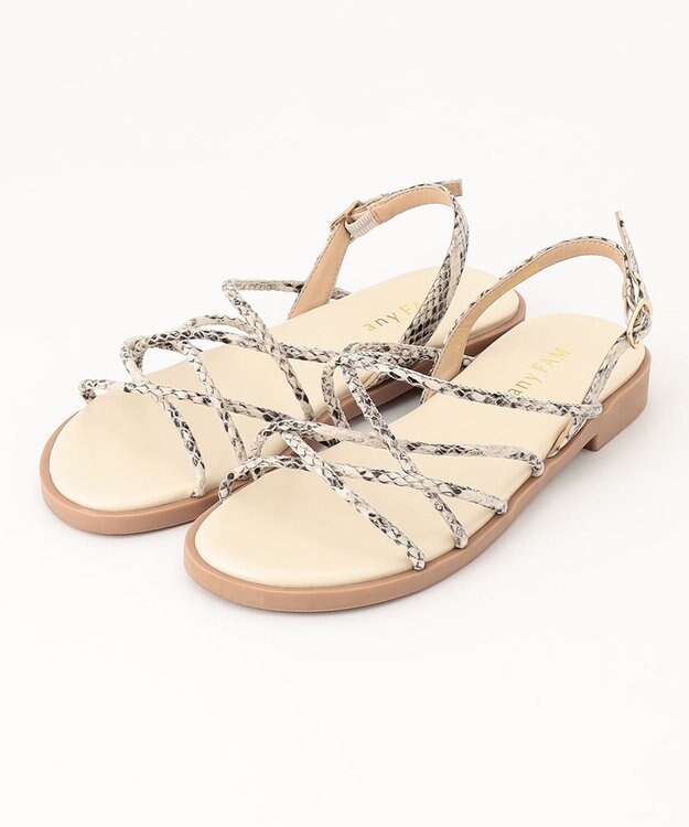 ANY ナローストラップ サンダル アイボリー系5