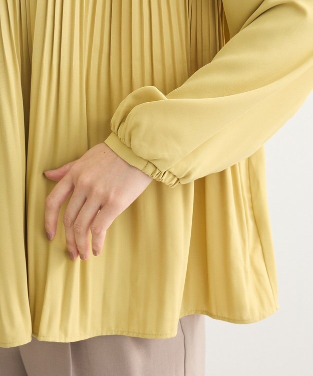 Green Parks 消しプリーツブラウス Yellow