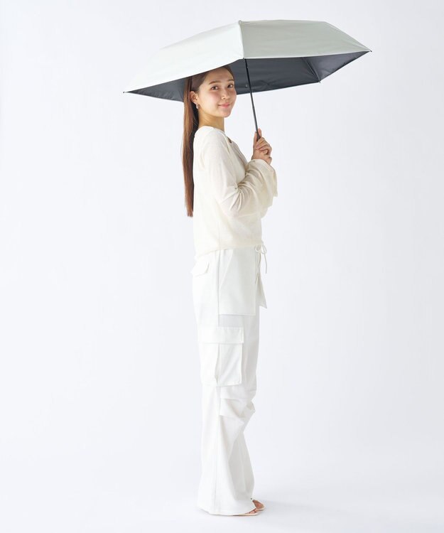 MOONBAT 【遮光100％/超軽量】マジで軽い傘 晴雨兼用 折りたたみ日傘 55cm マジカルテックプロテクション ホワイト