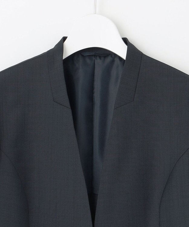 J.PRESS LADIES L 【セットアップ対応】BAHARIYE1 ノーカラー ジャケット ネイビー系