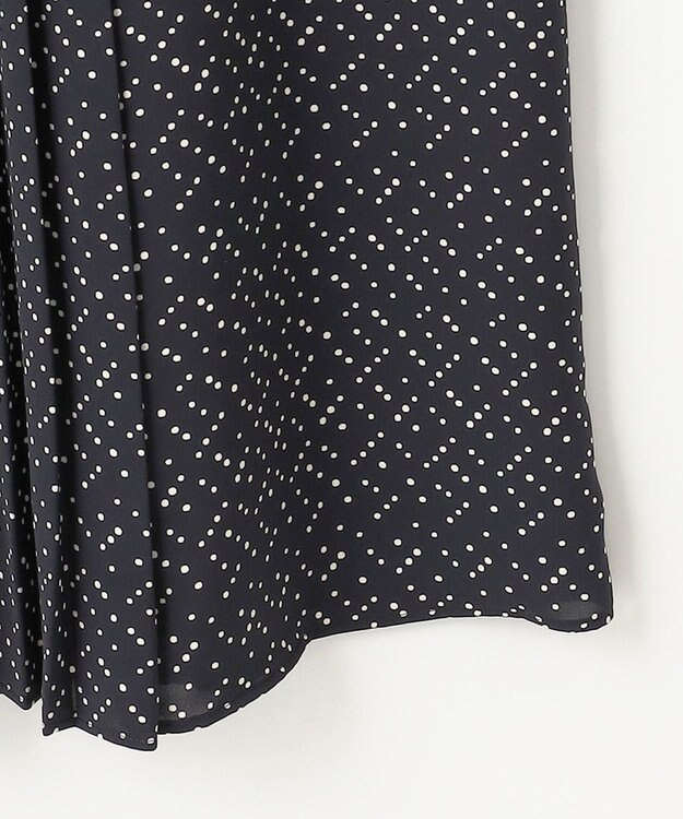 自由区 L 【19号サイズまで展開】ライトサテン ワンピース ブラック×ベージュ