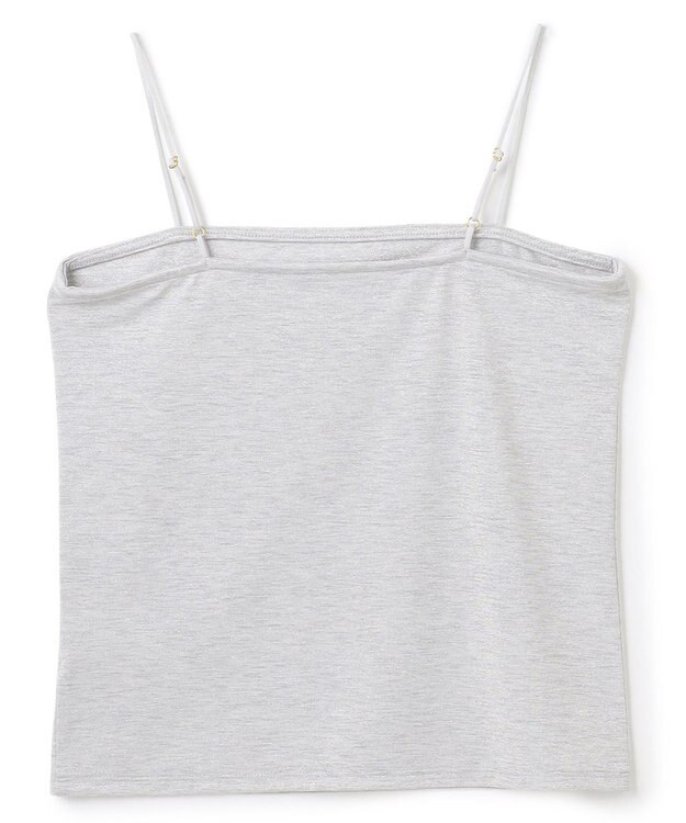 UNFILO L ラメストレッチ キャミソール グレーラメ