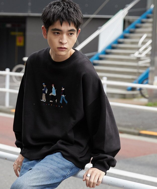 WEGO CITYBOYSプルオーバー ブラック