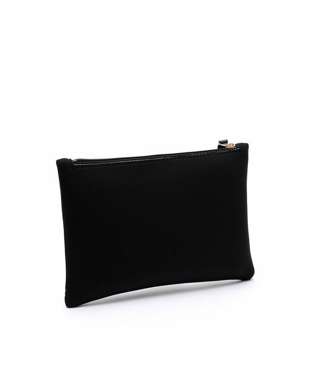 A.D.M.J. 【魔法の様に軽い】マジックライト/イタリアンファブリックステッチ刺しゅうフラットポーチ2セット(S・M) ブラック