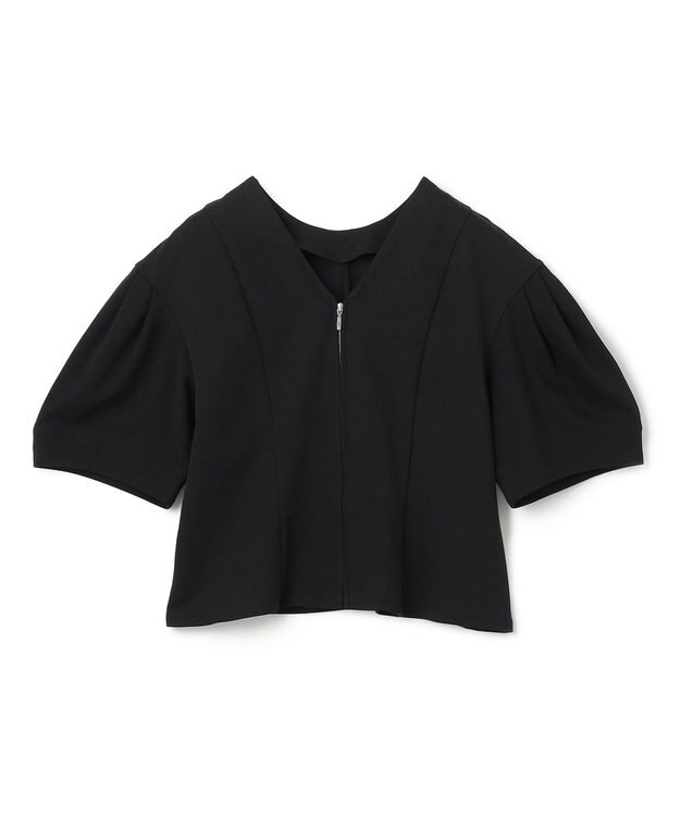 uncrave 【接触冷感・UVカット】ダブルフェイスジャージー 2WAYブラウス（uncrave STANDARD） ブラック