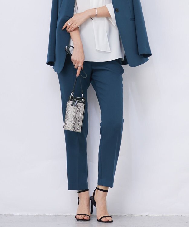 ICB 【洗える】トリプルクロスツイル スティックパンツ サルートブルー系